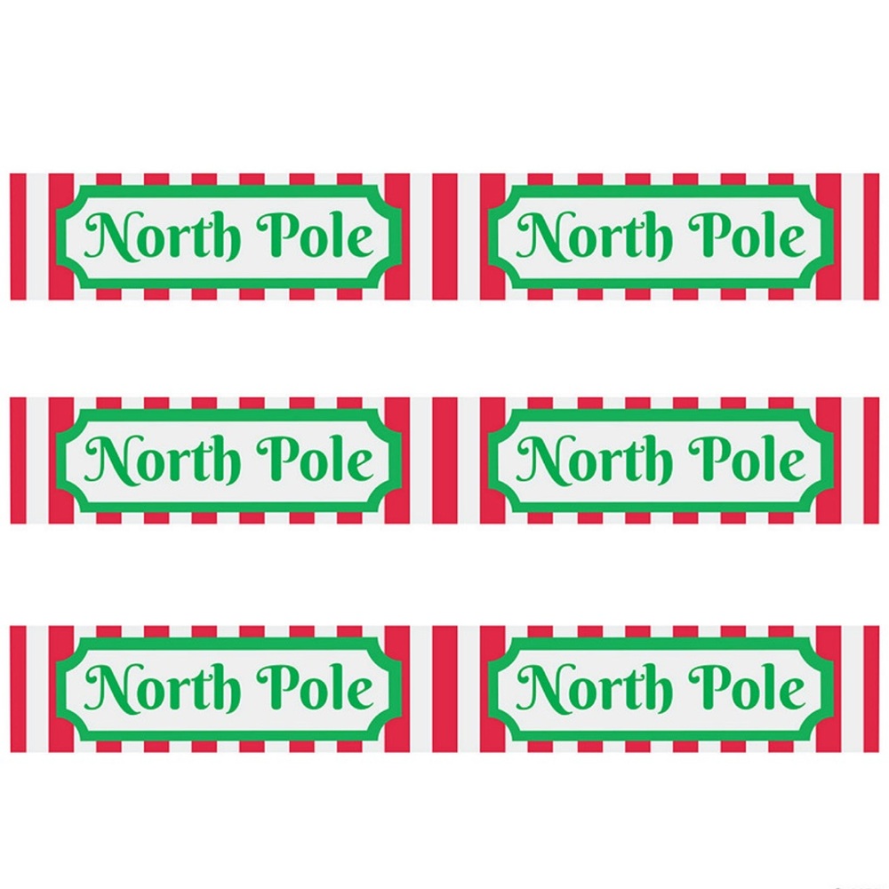 North Pole Christmas Caution Tape